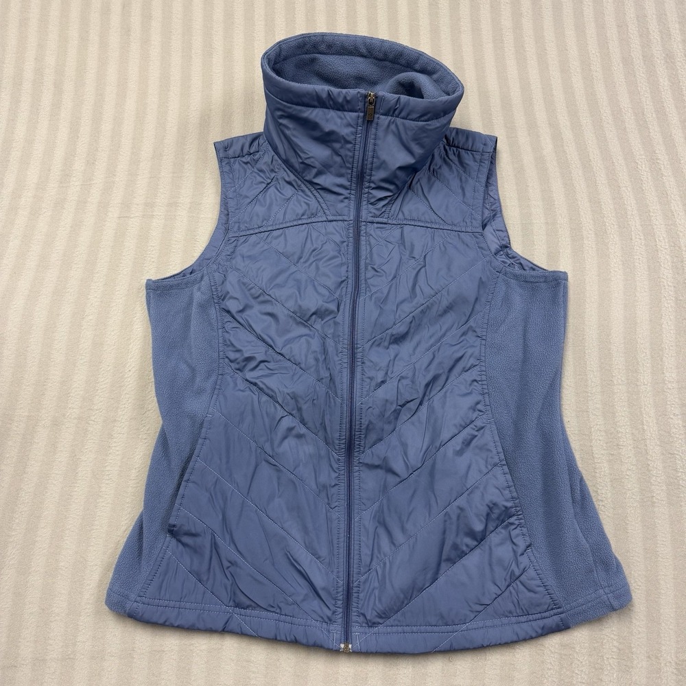 Columbia Vest Womens Large Full Zip Sleeveless Jacket Blue